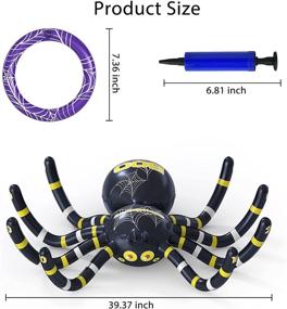 img 3 attached to 🕷️ Garma Halloween Inflatable Spider Ring Toss Game: Fun Spider Decoration for Kids' Outdoor & Indoor Party Favor Supplies