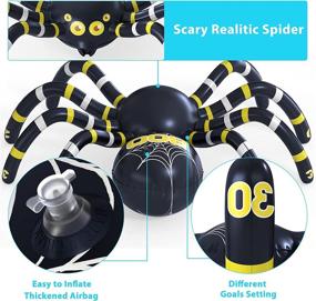 img 2 attached to 🕷️ Garma Halloween Inflatable Spider Ring Toss Game: Fun Spider Decoration for Kids' Outdoor & Indoor Party Favor Supplies