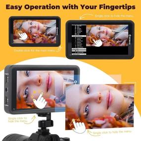 img 2 attached to 🎥 5.5 inch Moman M5 Touch-Screen-On-Camera-Field-Monitor: Full HD 1920X1080 with 3D LUT/HDR/Waveform/Vector Scope - Ideal for DSLR/Mirrorless Camera