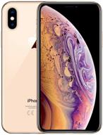 💥 renewed apple iphone xs max (64gb, gold, us version) for at&t logo