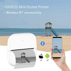 img 2 attached to 🖨️ IGERESS Mini Wireless BT Thermal Printer - Portable Notes Picture Printer Receipt Paper Printer for iOS and Android - Mini Pocket Printer for Better Connectivity and Convenience