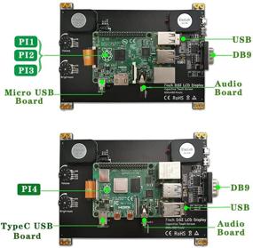 img 2 attached to 🖥️ ElecLab 7 Inch DSI Capacitive Touchscreen Monitor with 800x480 Resolution, RS232/RS485 Support, Speaker and Bracket - Compatible with Raspberry Pi 4B 3B+ 3B 3A+ 2B B+