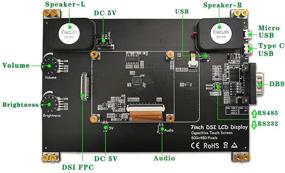 img 3 attached to 🖥️ ElecLab 7 Inch DSI Capacitive Touchscreen Monitor with 800x480 Resolution, RS232/RS485 Support, Speaker and Bracket - Compatible with Raspberry Pi 4B 3B+ 3B 3A+ 2B B+