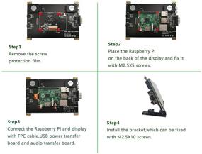 img 1 attached to 🖥️ ElecLab 7 Inch DSI Capacitive Touchscreen Monitor with 800x480 Resolution, RS232/RS485 Support, Speaker and Bracket - Compatible with Raspberry Pi 4B 3B+ 3B 3A+ 2B B+