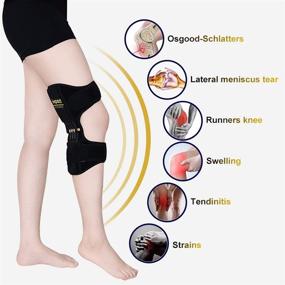 img 2 attached to 🔒 Joint Support Knee Brace with ImpactSport Recovery, Rebound Springs, Knee Protection, and Lift Support – Booster Brace for Knee Stabilization, Joint Support Pads, Knee Sleeve