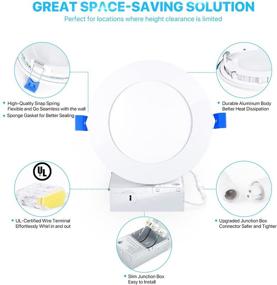 img 3 attached to 💡 Ensenior Ultra Thin LED Recessed Downlight - High Brightness for Industrial Electrical Applications