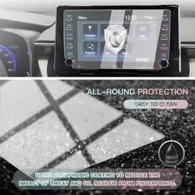 img 3 attached to 🚗 (Improved) CDEFG Car Screen Protector for 2019-2021 Corolla E210 Hatchback / 2018+ C-HR CHR, Tempered Glass HD Scratch Resistance (8 inch) - Upgraded Navigation Center Control Screen Protector