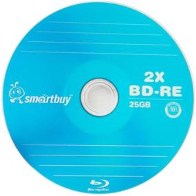 img 1 attached to 📀 High-Quality 10-Pack Smartbuy 2X 25GB Blue Blu-ray BD-RE Logo Discs for Rewritable Storage