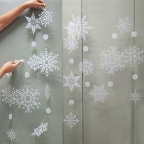 img 2 attached to ❄️ Winter Wonderland White Snowflake Garland Kit - Hanging Snowflakes for Christmas, New Year Party, Home, Office, Showcase, Ceiling, Doorway, Mantel, Birthday, Baby Shower, Wedding - Decor365