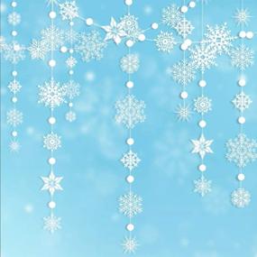 img 4 attached to ❄️ Winter Wonderland White Snowflake Garland Kit - Hanging Snowflakes for Christmas, New Year Party, Home, Office, Showcase, Ceiling, Doorway, Mantel, Birthday, Baby Shower, Wedding - Decor365