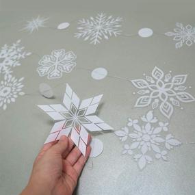 img 3 attached to ❄️ Winter Wonderland White Snowflake Garland Kit - Hanging Snowflakes for Christmas, New Year Party, Home, Office, Showcase, Ceiling, Doorway, Mantel, Birthday, Baby Shower, Wedding - Decor365