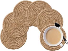 img 1 attached to 🍵 Gracelife Cotton Absorbent Coasters: Scald-Proof Protection for Surfaces