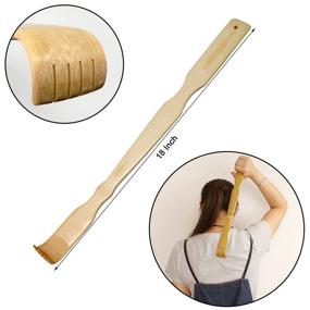 img 2 attached to 🧼 Long-handled Detachable Shower Brush with Natural Bristles for Men and Women – Wooden Body Scrubber. Bamboo Back Scratcher – Convenient Solution for Itching and Scratching.