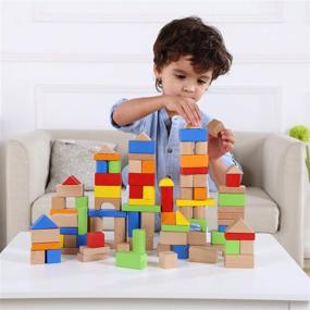img 2 attached to Enhance Children's Creativity and Problem-solving Skills with Pidoko Kids Wooden Building Blocks