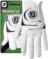 white footjoy weathersof golf glove for men логотип