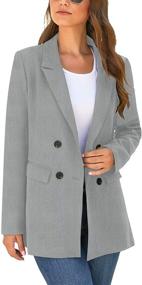 img 1 attached to LookbookStore Womens Casual Buttons Office Women's Clothing and Suiting & Blazers