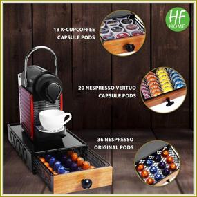 img 2 attached to ☕ Premium Coffee Pod Holder Drawer - Nespresso, K-Cups, Verismo, Dolce Gusto - Metal Storage Organizer for Tea & Capsules (Pure Black)