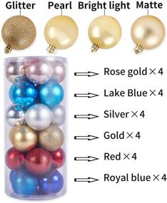 img 3 attached to 24-Piece Christmas Ball Decorations Set for Tree – 2.36'' Shatterproof Ornaments in Colorful Designs – Festive Tree Ornaments for Christmas Décor