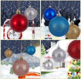 img 1 attached to 24-Piece Christmas Ball Decorations Set for Tree – 2.36'' Shatterproof Ornaments in Colorful Designs – Festive Tree Ornaments for Christmas Décor