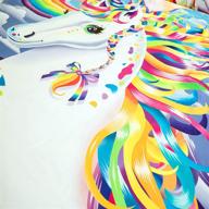 🌈✨ набор постельного белья suncloris rainbow unicorn fairytale с переливающимися звездами - включает чехол для одеяла и наволочку (без одеяла) - размер 04, полный логотип