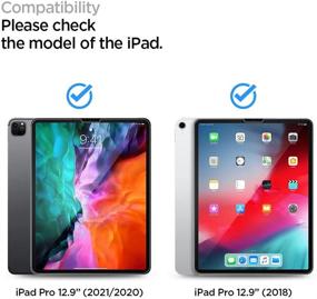 img 3 attached to 📱 Стеклянный защитный экран Spigen iPad Pro 12.9 (2021/2020/2018) - 9H твердость, совместим с чехлом