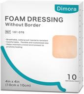 🩹 highly absorbent dimora foam dressing pads, 10cmx10cm, pack of 10 - sterile non-adhesive hydrophilic square waterproof dressing for optimal wound care logo