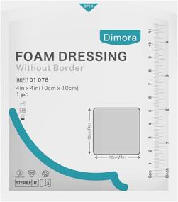 img 3 attached to 🩹 Highly Absorbent Dimora Foam Dressing Pads, 10cmx10cm, Pack of 10 - Sterile Non-Adhesive Hydrophilic Square Waterproof Dressing for Optimal Wound Care