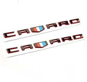 img 3 attached to 🚗 2x Оригинальный эмблема буквы Camaro 3D бейдж GM Chevy OEM Черно-красная серия Линия - Улучшенный SEO