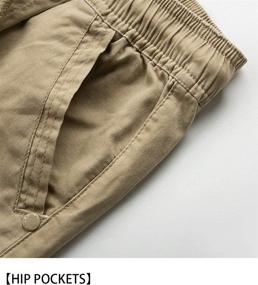 img 1 attached to 🩳 Solid Color Elastic Drawstring Boys' Clothing for Pants by WIYOSHY