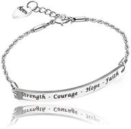 cancer awareness bracelet: find encouragement and inspiration in this adjustable jewelry - be strong and courageous! logo