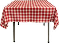 🍽️ liven up your table decor with our linen checkered overlay tablecloth - 58 inch logo