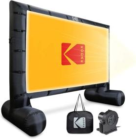 img 4 attached to 📽️ 14.5 Feet KODAK Inflatable Outdoor Projector Screen - Blow-Up Screen for Movies, TV, Sports Games & More! Includes Air Pump, Storage Carry Case, Stakes, Repair Patches