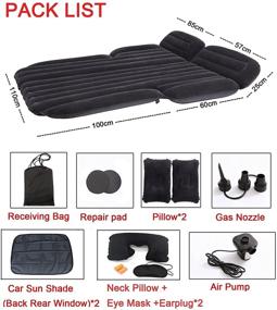 img 2 attached to ✨ Onirii Inflatable SUV Air Mattress Bed: Portable Travel, Camping, Vacation – Universal Fit for Car, SUV, RV, Truck, Minivan – Back Seat Pump Included – Enhanced Comfort with Two Air Pillows