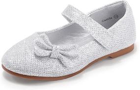 img 4 attached to Stylish Flats for Wedding Little Flower Girls: PANDANINJIA Toddler Shoes