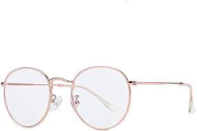 img 3 attached to 👓 Round Metal Frame Blue Light Blocking Glasses for Men and Women, Anti-Bluelight Lens Computer Glasses