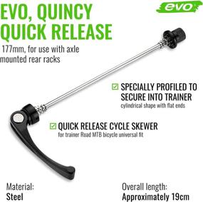 img 1 attached to 🚲 Evo Quincy Quick Release Skewer for Rear Axle Mount Rack Systems - 177mm: Secure and Hassle-Free Bike Rack Attachment