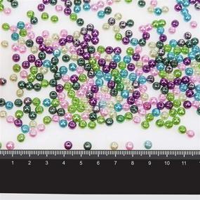 img 2 attached to 📿 TOAOB 1000pcs 5mm Colorful Round ABS Pearl Beads - Perfect for DIY Craft, Necklaces, Bracelets, and Jewelry Making