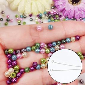 img 1 attached to 📿 TOAOB 1000pcs 5mm Colorful Round ABS Pearl Beads - Perfect for DIY Craft, Necklaces, Bracelets, and Jewelry Making