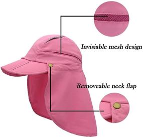 img 2 attached to 🧢 JORMATT Outdoor Kids Sun Hat - UV Sun Protection, Wide Brim Bucket Cap, Removable Neck Flap, UPF 50+ - for Toddler Boys and Girls