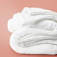 🌿 codi lyocell eucalyptus comforter: eco-friendly duvet insert for cloud-like comfort | lightweight, breathable, temperature regulating | king/cal king size, 104 x 94 inch, in white logo