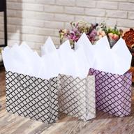 🎁 stylish set of 3 assorted glitter gift wrap bags - perfect for wedding, birthday & holiday! logo