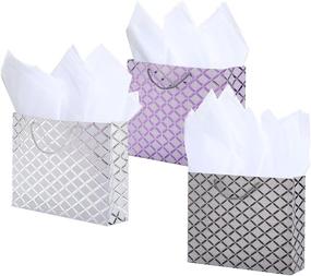 img 3 attached to 🎁 Stylish Set of 3 Assorted Glitter Gift Wrap Bags - Perfect for Wedding, Birthday & Holiday!