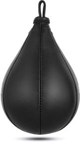 img 2 attached to 🥊 HUNTER Speed Ball Boxing Cow Hide Leather MMA Speed Bag for Muay Thai Training: Punching, Dodge, Striking Bag Kit with Hanging Swivel for Effective Workout