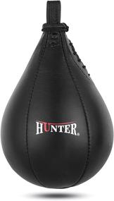 img 3 attached to 🥊 HUNTER Speed Ball Boxing Cow Hide Leather MMA Speed Bag for Muay Thai Training: Punching, Dodge, Striking Bag Kit with Hanging Swivel for Effective Workout