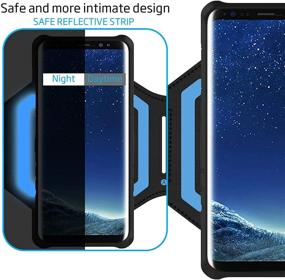 img 1 attached to 📱 LOVPHONE S8 Plus Armband &amp; Armour Case Set - Dual-Function Sport Running Armband + Protective Case with Kickstand for Samsung Galaxy S8 Plus, Soft Elastic Strap with Key Holder