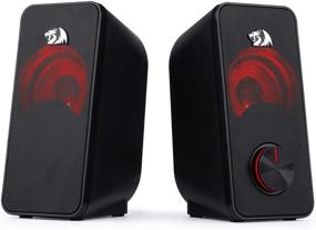 img 3 attached to 🔊 Redragon GS500 Stentor PC Gaming Speaker - 2.0 Channel Stereo Desktop Computer Speaker with Red Backlight, Enhanced Bass and Clear Sound, USB Powered with 3.5mm Connector