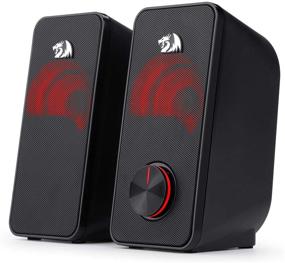 img 4 attached to 🔊 Redragon GS500 Stentor PC Gaming Speaker - 2.0 Channel Stereo Desktop Computer Speaker with Red Backlight, Enhanced Bass and Clear Sound, USB Powered with 3.5mm Connector