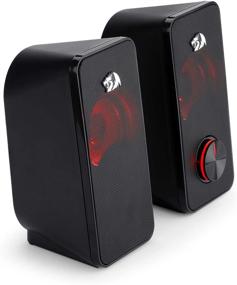 img 1 attached to 🔊 Redragon GS500 Stentor PC Gaming Speaker - 2.0 Channel Stereo Desktop Computer Speaker with Red Backlight, Enhanced Bass and Clear Sound, USB Powered with 3.5mm Connector