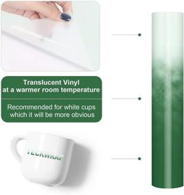 img 2 attached to 🌬️ TECKWRAP Cold Temperature Color Changing Vinyl - Green Cold Color, Adhesive Craft Cutter Vinyl for Stickers, Decals - 1ft x 5ft