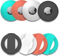 🔒 jiafei joie airtags case cover/holder/protector for apple airtag, anti-loss design with binding tape, scratchproof silicone protective case - 4 pack (multi-color) logo